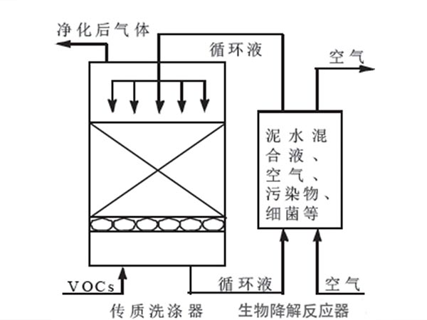生物滴滤塔除臭工艺流程